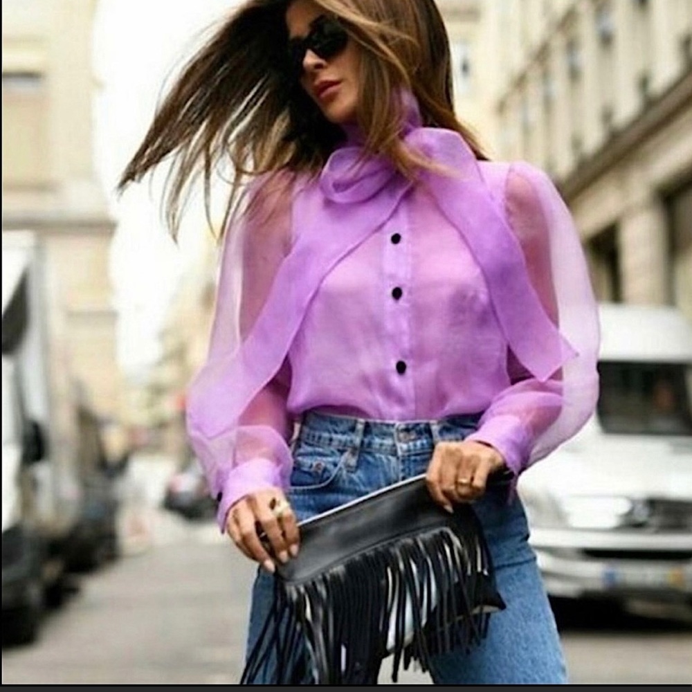 Sexy fashionista favorite; button up dress blouse